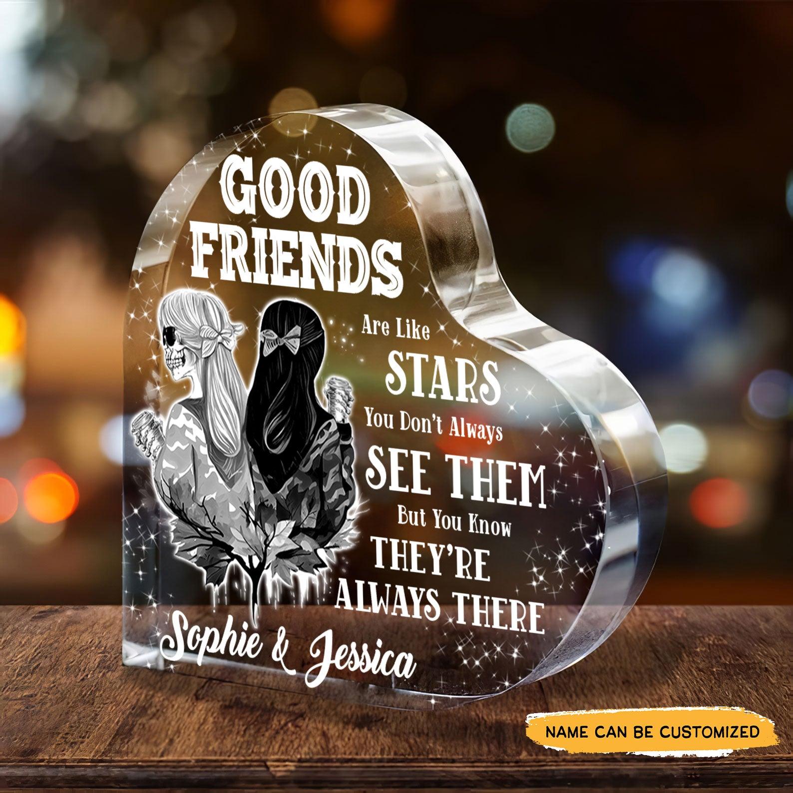 Good Friend - Customized Skull Crystal Heart Anniversary Gifts - Wonder Skull