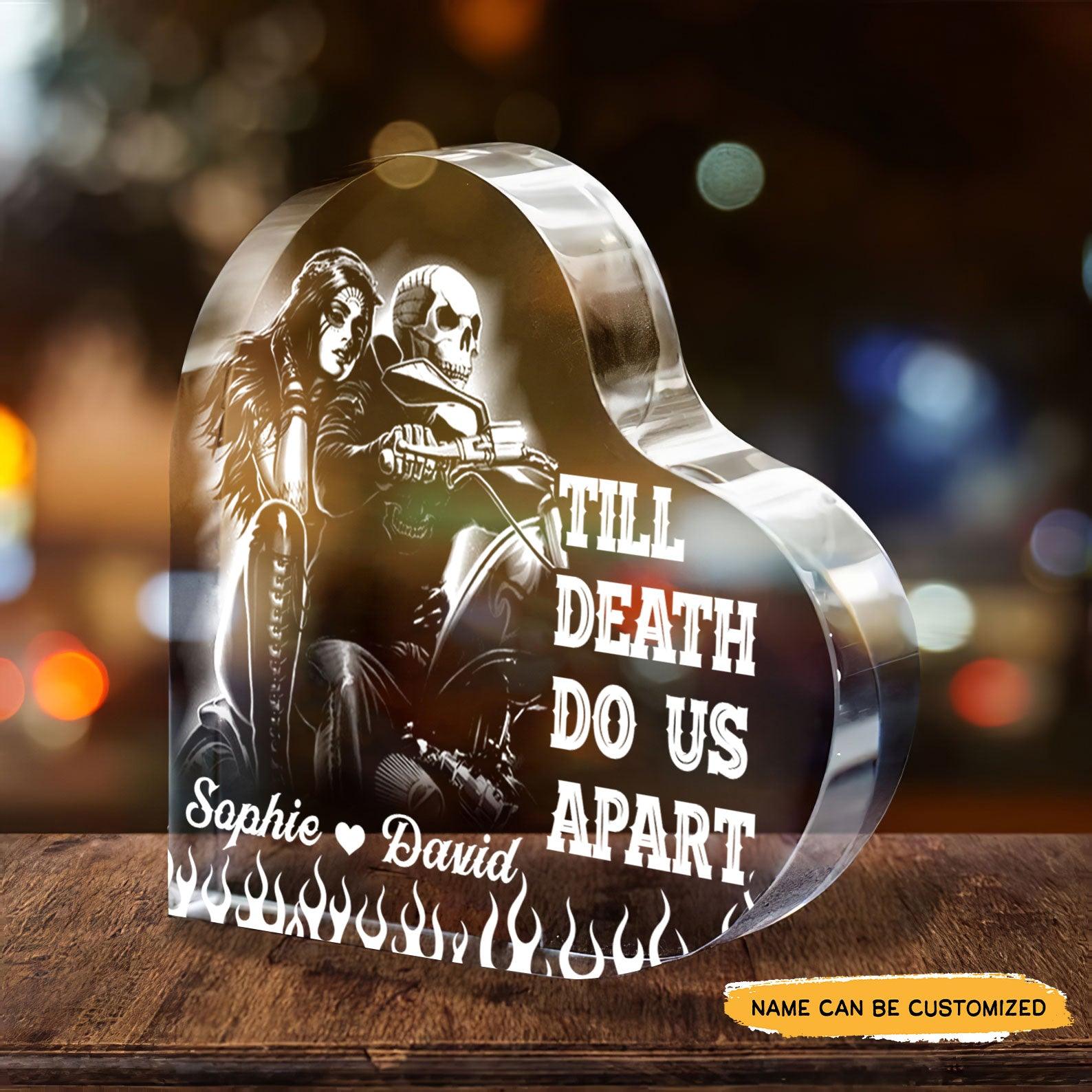 Till Death Do Us Apath - Customized Skull Crystal Heart Gifts - Wonder Skull