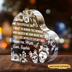This Special Day - Customized Gifts Couple Crystal Heart - Wonder Skull