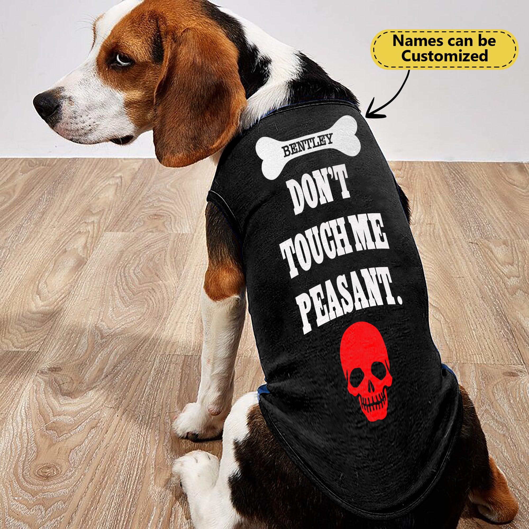 Funny Don't Touch Me Peasant Big Dog's Tank Top - Wonder Skull