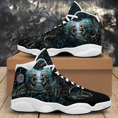 Skull Flaming Spine Spiral Women's Sneaker Shoes - Wonder Skull