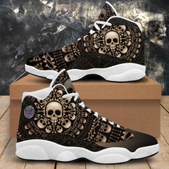 Rosette consist skulls and bones Men's Sneaker Shoes - Wonder Skull