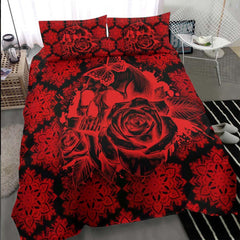 Pattern Red Skull Mandala Duvet Cover Set - Wonder Skull