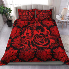 Pattern Red Skull Mandala Duvet Cover Set - Wonder Skull