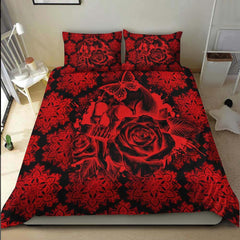 Pattern Red Skull Mandala Duvet Cover Set - Wonder Skull