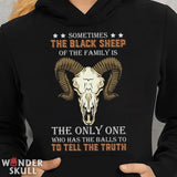 The Black Sheep Of The Family Unisex Heavy Blend™ Hooded Sweatshirt - Wonder Skull