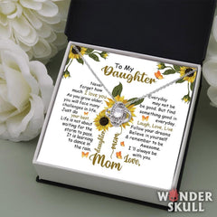 Mom Motivation Love Knot With Mahogany Style Luxury Box & Sunflower Message Card - Wonder Skull