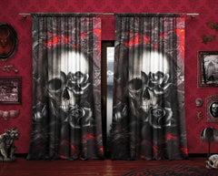 Skull Lava Window Curtain - Wonder Skull
