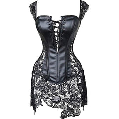 Black Gothic Latex Bodysuit, Amazing Waist Trainer For Women - Wonder Skull