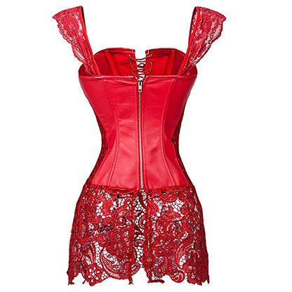 Black Gothic Latex Bodysuit, Amazing Waist Trainer For Women - Wonder Skull
