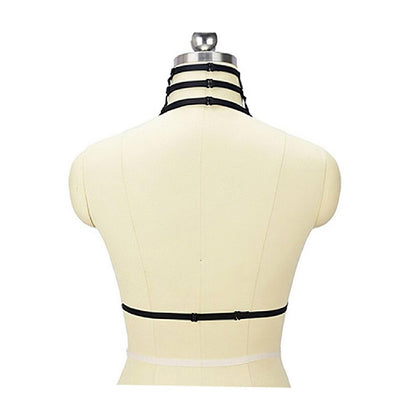 Black Gothic Harness, Powerful Garter Belt For Women - Wonder Skull