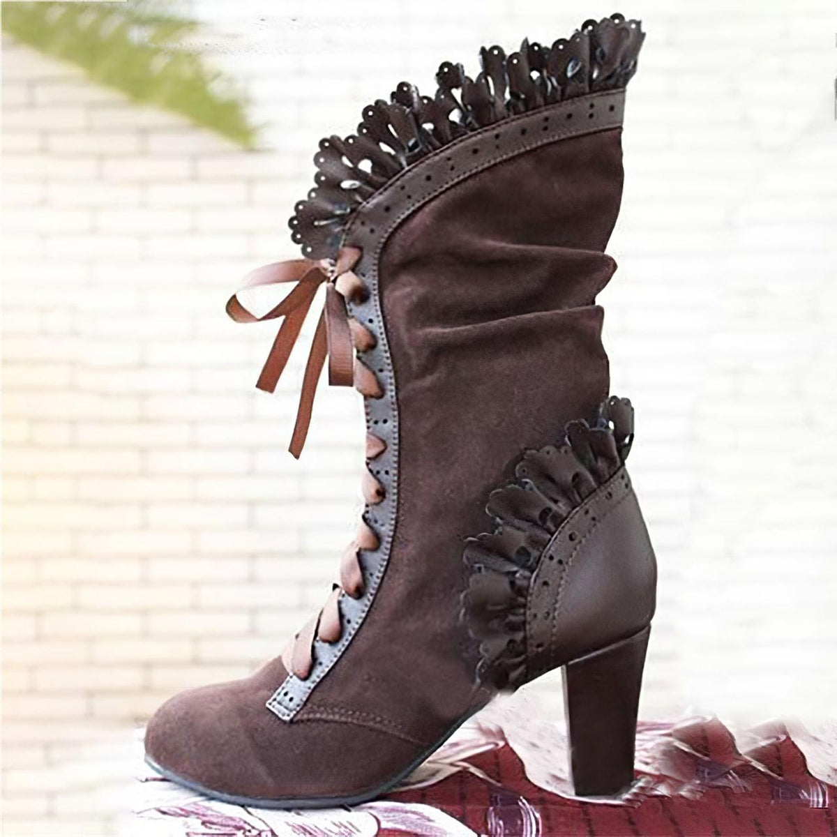 Steampunk High Heel Boots, Victorian Boots For Women - Wonder Skull