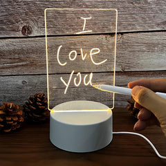 Note Board Creative Led Night Light USB, Awesome Message Board Holiday Light Gift For Children - Wonder Skull