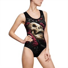 Gothic Skull Rose Classic One-Piece Swimsuit - Wonder Skull