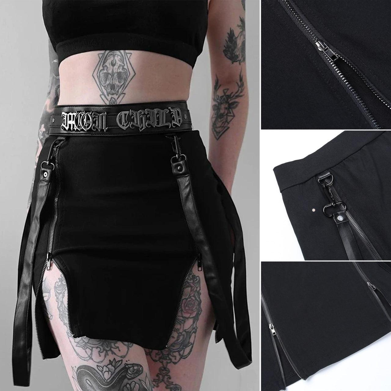 Gothic Mini Skirts, Impressive Party Clubwear For Women - Wonder Skull