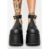 Gothic Chunky High Heel, Coolest Shoes For Women - Wonder Skull