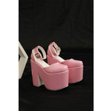 Pink Gothic High Heel Shoes, Punk Dark Fashion Footwear For Women - Wonder Skull