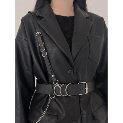 Punk Rock Belt, Dark Fashion Accessories Party For Women - Wonder Skull