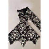 Vintage Gothic Skull Flare Pants, Fashionable Front Tie Trouser For Women - Wonder Skull