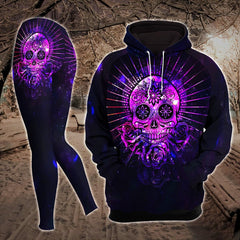 Violet Mandala Skull Combo Hoodie and Leggings - Wonder Skull