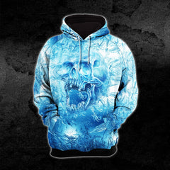 Turquoise Frozen Ice Skull Combo Hoodie and Leggings - Wonder Skull