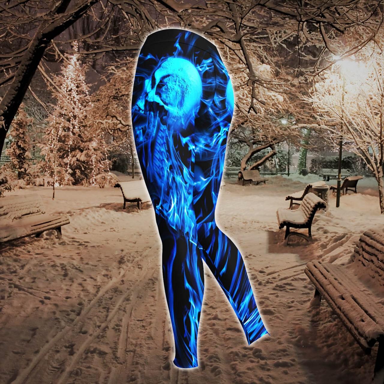 Blue Abstract Skeleton Combo Hoodie and Leggings - Wonder Skull