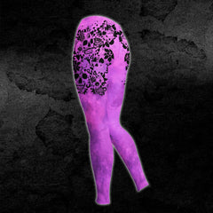 Violet Pink Gothic Skull Combo Hoodie and Leggings - Wonder Skull