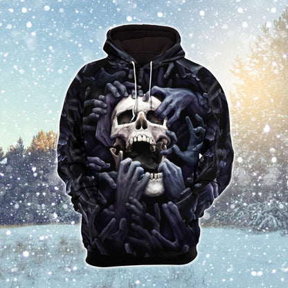 Horor Skull Hands Combo Hoodie and Leggings - Wonder Skull