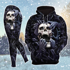 Horor Skull Hands Combo Hoodie and Leggings - Wonder Skull