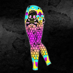 Cute Rainbow Skull Crossbone Combo Hoodie and Leggings - Wonder Skull