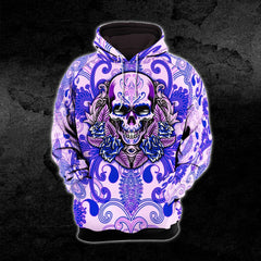 Light Purple Ancient Skull Combo Hoodie and Leggings - Wonder Skull