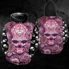 Pink Ancient Skull Hoodie| Wonder Skull