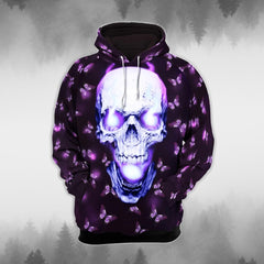 Attractive Butter Smoke Skull Combo Hoodie and Leggings - Wonder Skull