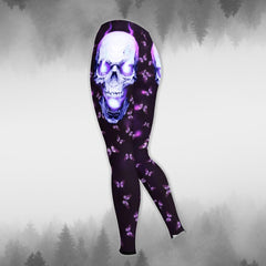 Attractive Butter Smoke Skull Combo Hoodie and Leggings - Wonder Skull