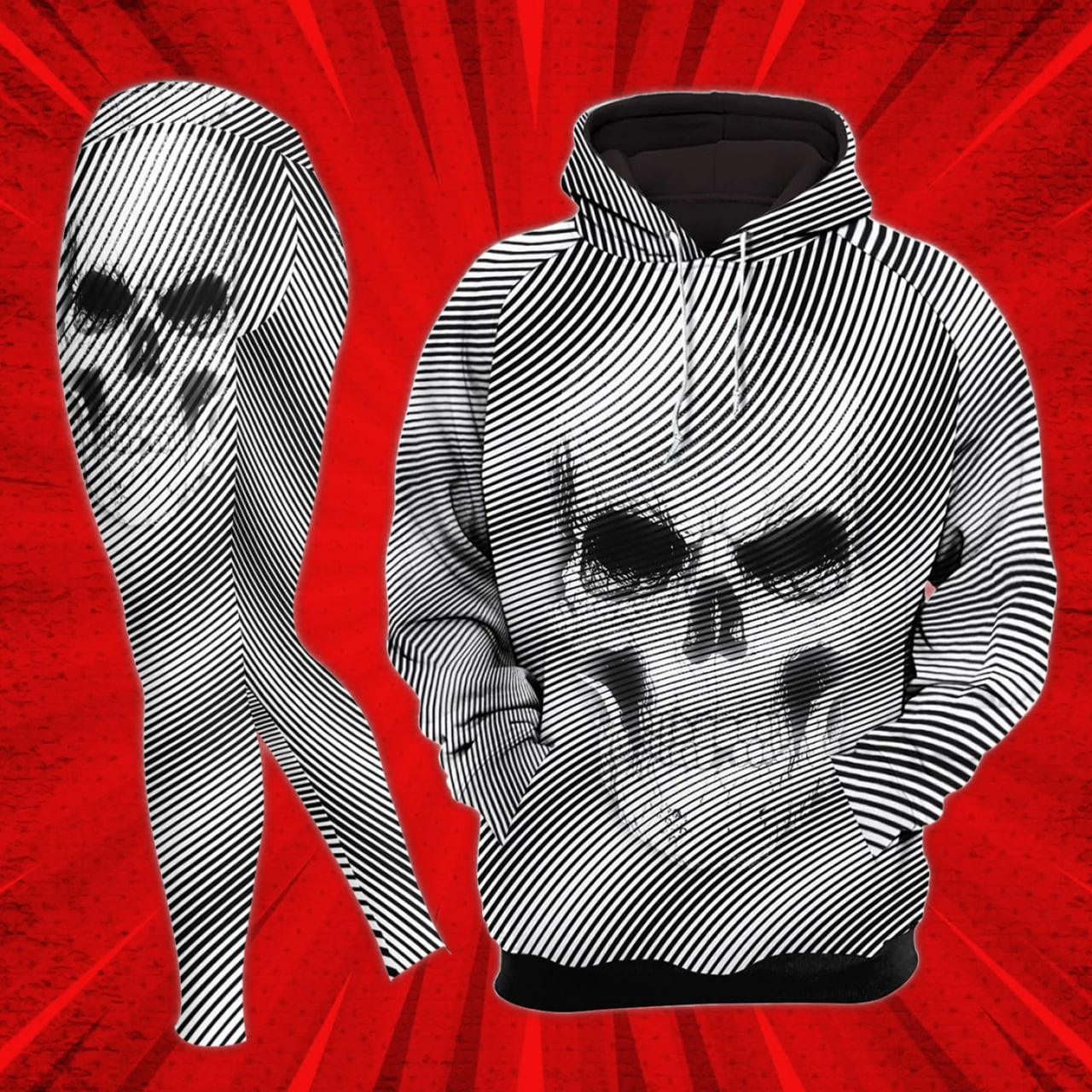 Glitch Dearth Skull Combo Hoodie and Leggings - Wonder Skull