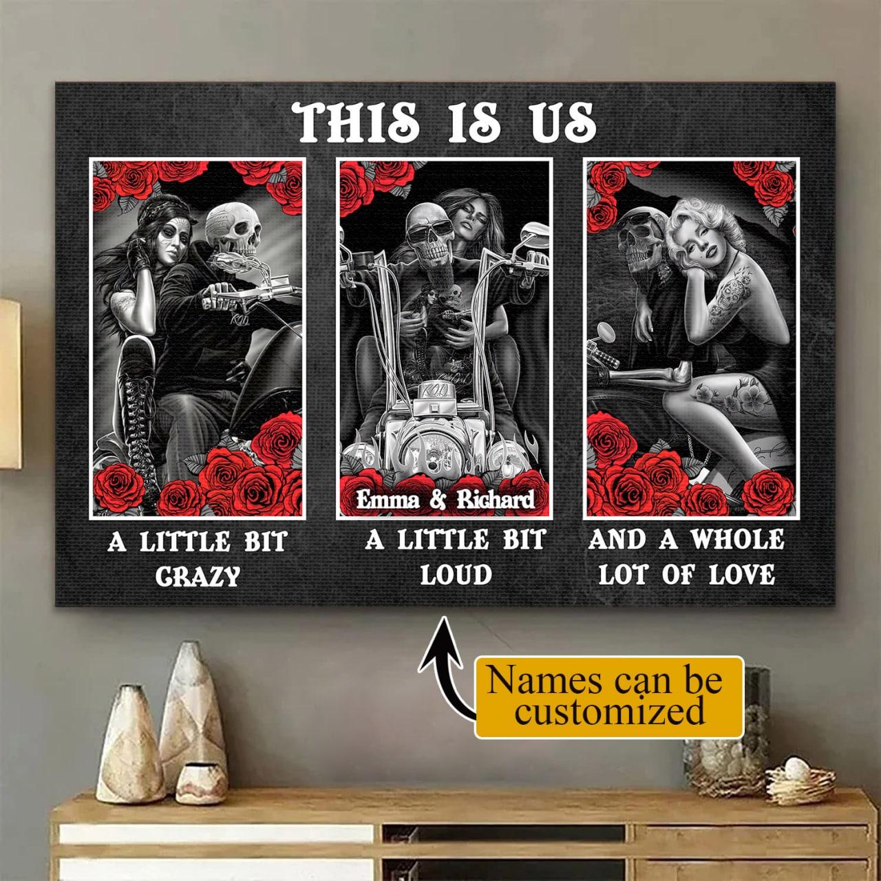 This Is Us, Gothic Skull Personalized Canvas - Wonder Skull