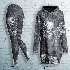 Gothic Skull Combo Long Hoodie and Leggings - Wonder Skull