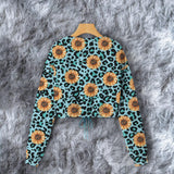 Sunflower Leopard Combo Long Sleeve Sweatshirt and Leggings - Wonder Skull
