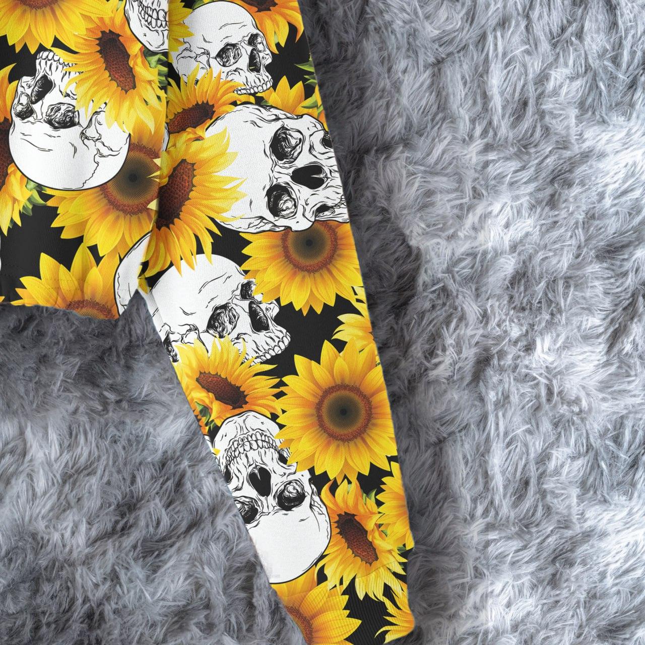 Sunflower Skull Combo Long Sleeve Sweatshirt and Leggings - Wonder Skull