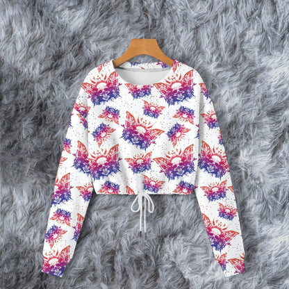 Butterfly Skull Combo Long Sleeve Sweatshirt and Leggings - Wonder Skull