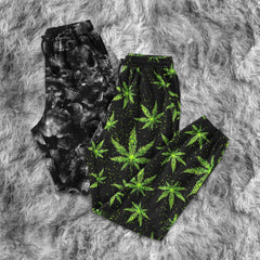 Cannabis Skull Gothic Combo Women's Casual Pants - Wonder Skull