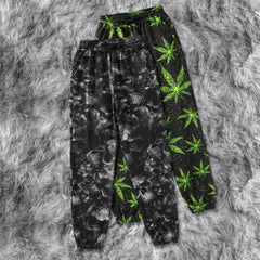 Cannabis Skull Gothic Combo Women's Casual Pants - Wonder Skull