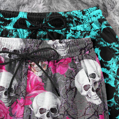 Rose Skull Gothic Combo Women's Casual Pants - Wonder Skull