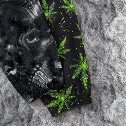 Cannabis Skull Gothic Combo Women's Casual Pants - Wonder Skull