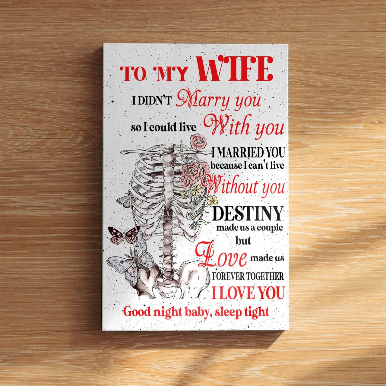 Without You Destiny - Classic Canvas For Valentines - Wonder Skull