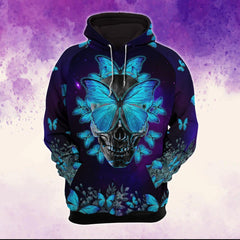 Butterfly Skull Artwork Combo Hoodie and Leggings - Wonder Skull