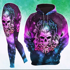 Galaxy Skull Gothic Artwork Combo Hoodie and Leggings - Wonder Skull