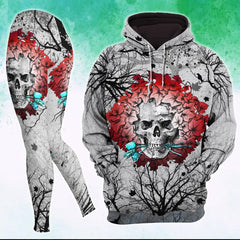 Punk Skull Gothic Artwork Combo Hoodie and Leggings - Wonder Skull