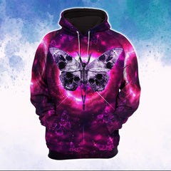 Butterfly Galaxy Skull Gothic Artwork Combo Hoodie and Leggings - Wonder Skull