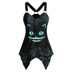 Horror V-Neck O Ring Tank Top - Wonder Skull